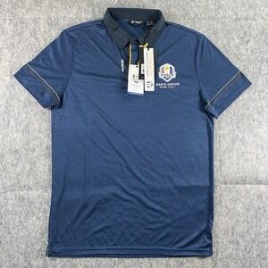 2023 Ryder Cup Golf Polo Shirt Men's‎ XS Marco Simone Rome Italy Blue Abacus NWT